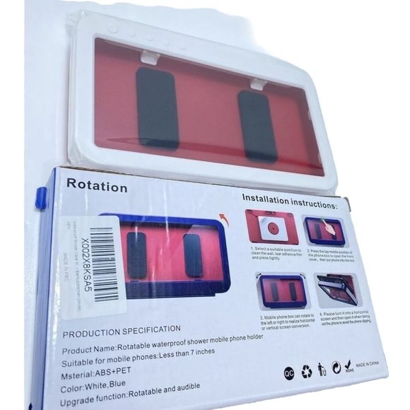 Bathroom Shower Phone Holder, New Waterproof Wall mounted Phone Box, White, iPh - Picture 6 of 10